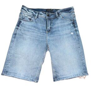 Silver Jeans Co Suki Bermuda Womens Denim Shorts-Factory Distressed- Sz 29-GUC